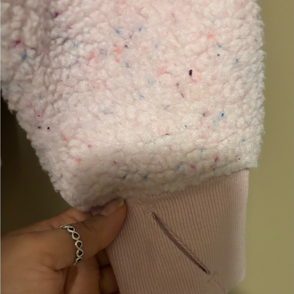 All in Motion Pink Speckled Kids Pea Coat Size L -12 Girl - Picture 3 of 3